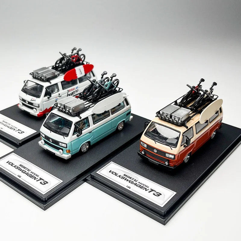 โมเดลรถจำลอง Low-Lowered Stance JDM VW T3 Van Mortal ขนาด 1:64 สีทูโทน ล้อแม็ก BBS พร้อมอุปกรณ์ตกแต่ง ระดับพรีเมียม สำหรับตั้งโชว์