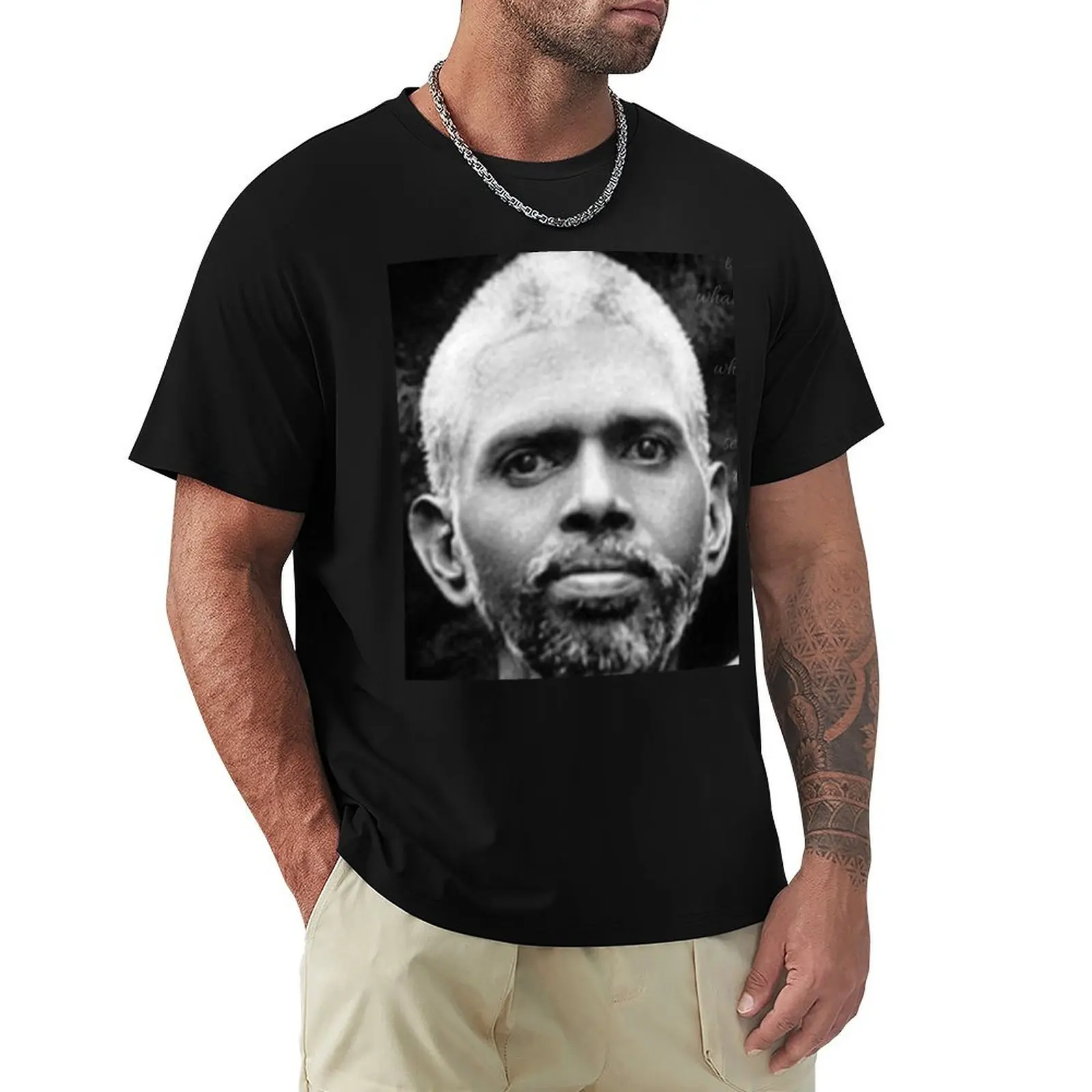 

Young Ramana Maharshi Photo and Quote T-Shirt plus size clothes luxury designer t shirts men