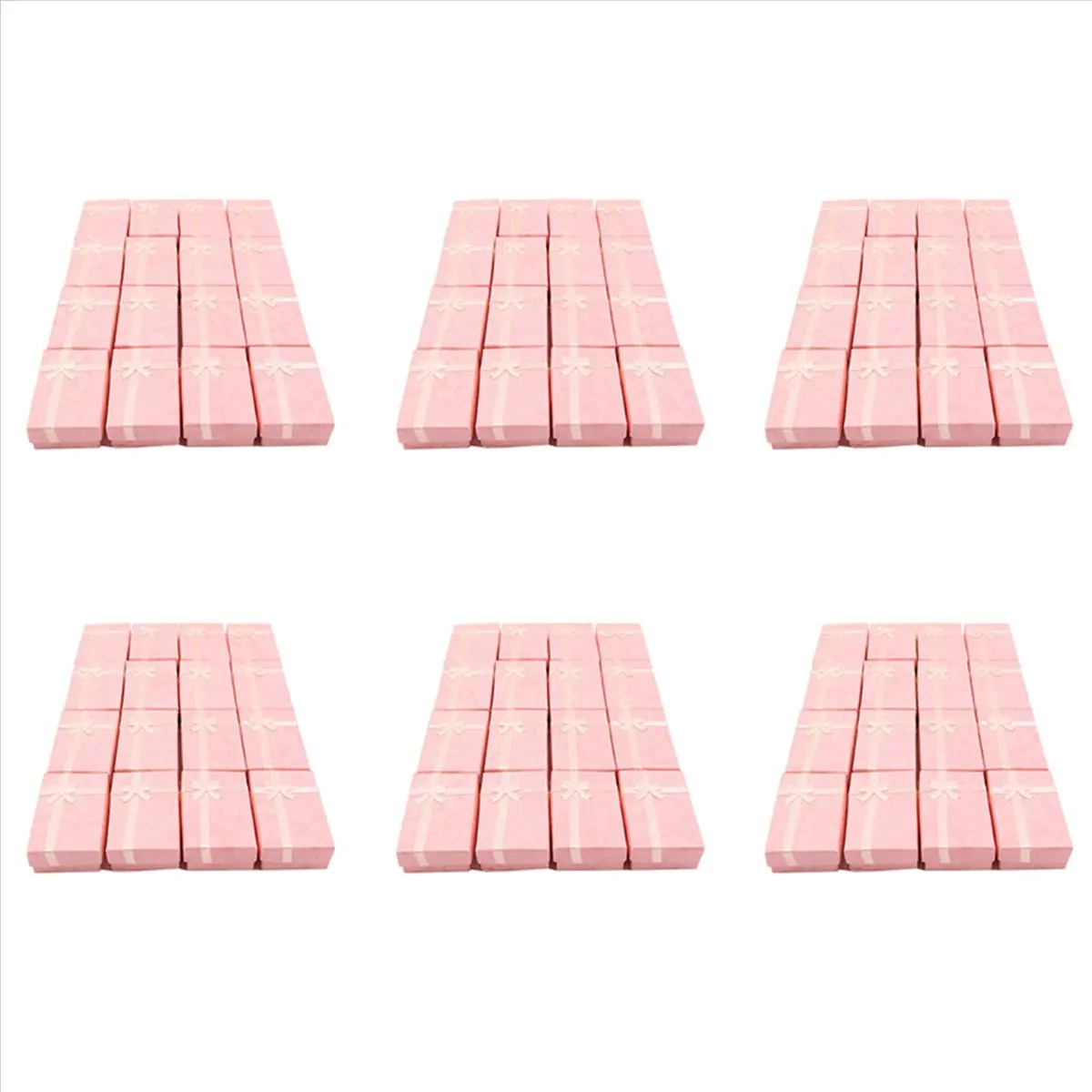 *BAAY 96Pcs Paper Jewelry Gifts Boxes for Jewelry Display-Rings, Earrings, Bracelet Gift Packaging Box (Pink)