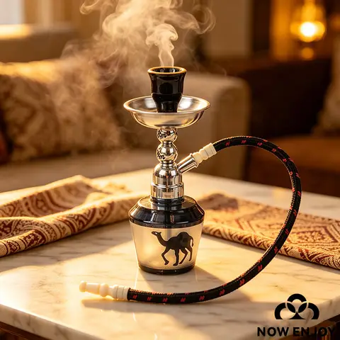 2026Travel Arabian Mini Hookah Set Glass Hookah Shisha Single Hose Pipe Ceramic Bowl Accessories Birthday Gift Home Decoration