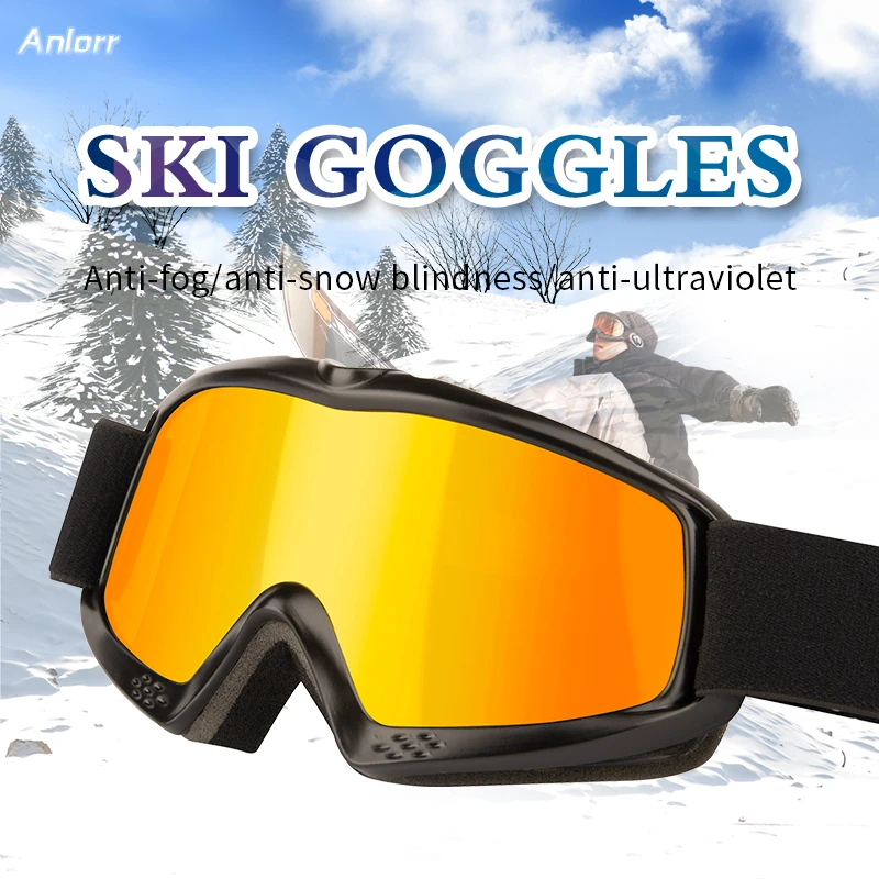 RTS Anlorr 7072 Skiing Glasses Snow Anti fog Kids Ski Goggles Children  Uv400 Protection Sports Kids Ski Goggles