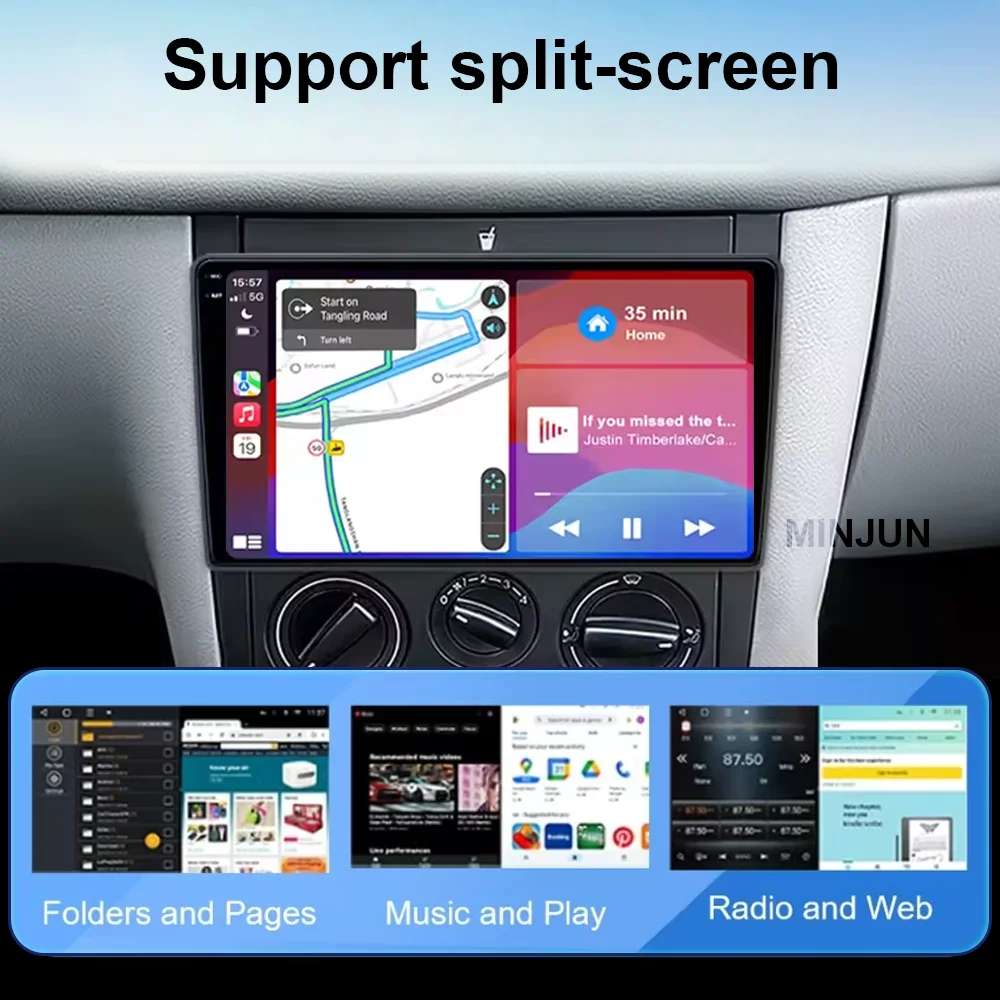 Car Radio Android 16 For Volkswagen VW Golf 4 Carplay For 2002-2008 Jetta MK4 Classics LHD Qualcomm Multimedia Player GPS Auto