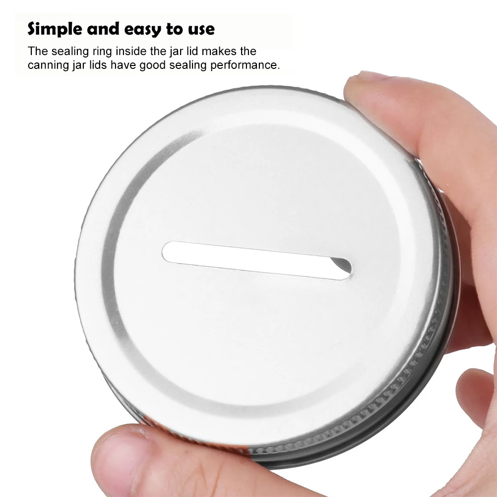 

20 Pcs Jar Lids Sealing Covers High Temp Tinplate Silver Canning Leakproof Bank Storage Home ganizers
