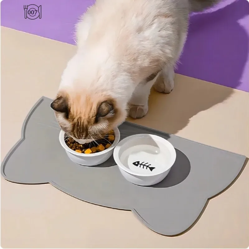 

Silicone Pet Feeding DogCat Bowl Food Mat Non-Stick Waterproof Pet FoodFeeding Pad Puppy FeederTray Water Cushion