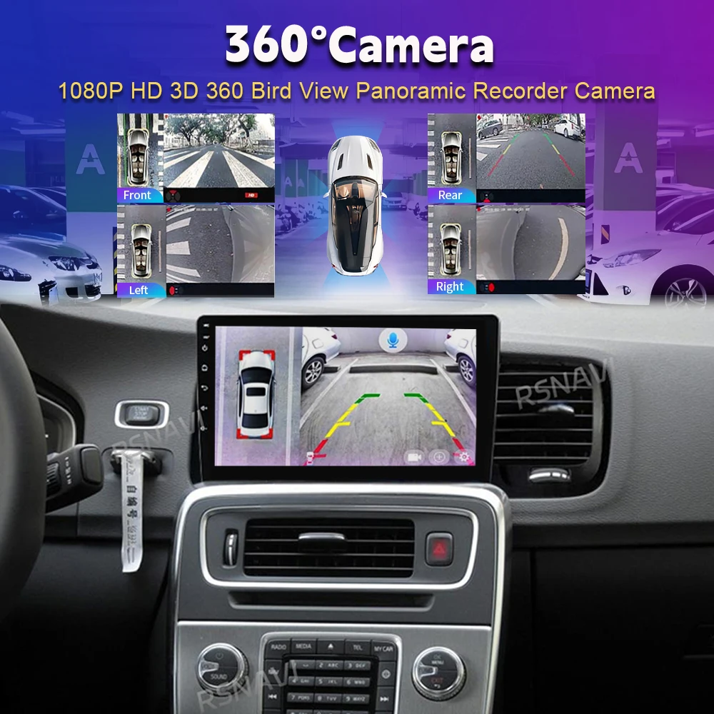 Android 16 Carplay Auto Screen Car Radio Multimedia Player For Volvo S60 V60 2011-2013 2014-2020 2din Autoradio Stereo Head Unit