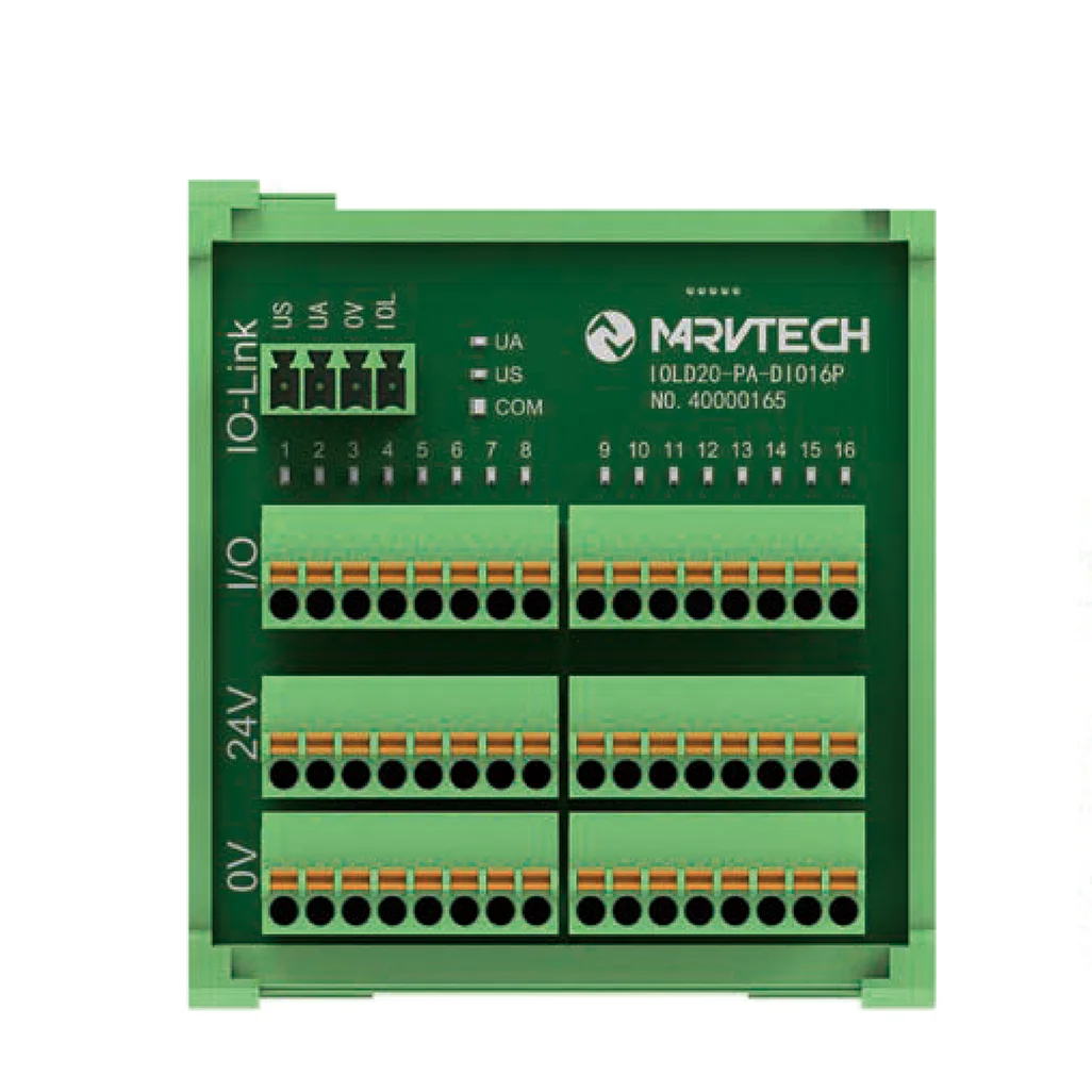 Marvtech IP20 Protection IO-LINK Slave Module Device with 16 port ethercat lvds valve parts IP67 digital output