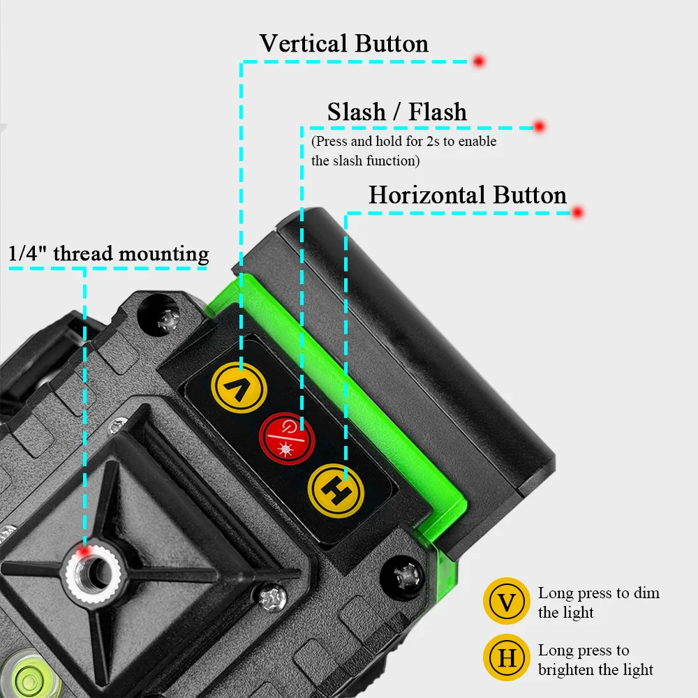 12/16 linii 4D poziom lasera zielona linia samopoziomująca 360 poziome i pionowe Super Laser o dużej mocy poziom lasera zielonego poziomu wiązki