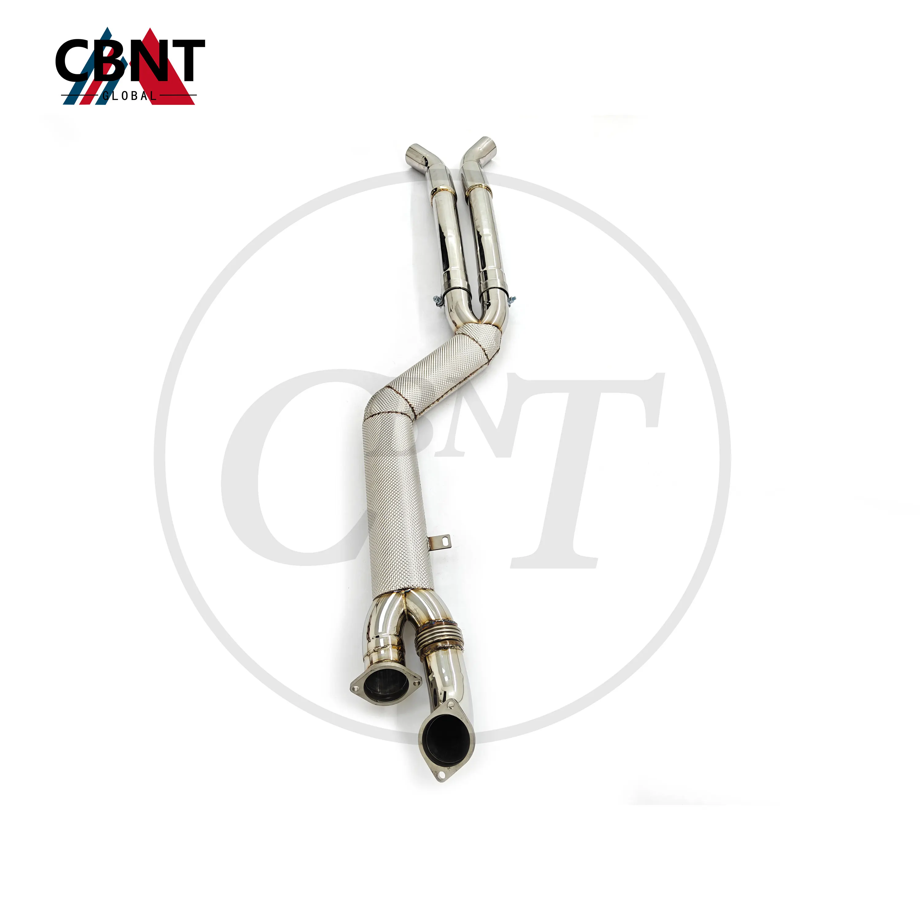 

CBNT Special Design Single Mid-Pipe for BMW G87 M2 S58 3.0T Middle Pipe with Resonator 101mm/3.97inches SS304 Exhaust Systems