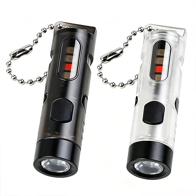 Ultra Lightweight Mini Keychain Flashlight Pocket LED Torch Portable USB Rechargeable Light For Camping Emergency
