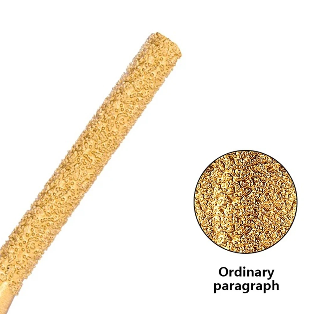 Brazed Diamond Router Bits Golden Straight Shank Marble Stone Granite Engraving Machine Edge Grinding Machine Carving Tool