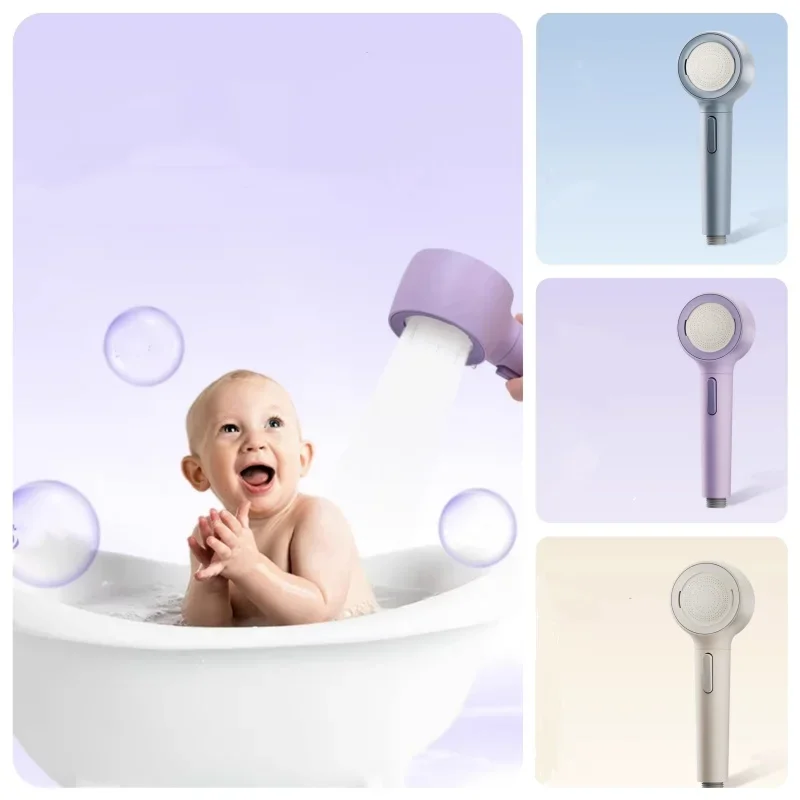 Round Shower Head For Children Soft Water Spray Nozzle Chuveiro Ducha High Pressure Bathroom Accessories Washroom Toilet Faucet