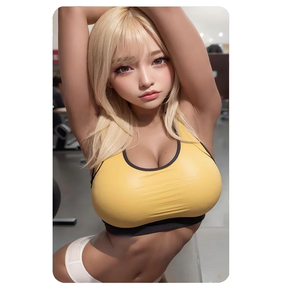 

1PC Fitness Women Stretching Metal Wall Art - 2D Iron Plaque Weatherproof Pre-Drilled Hanging Decor for Home Living Room Garden