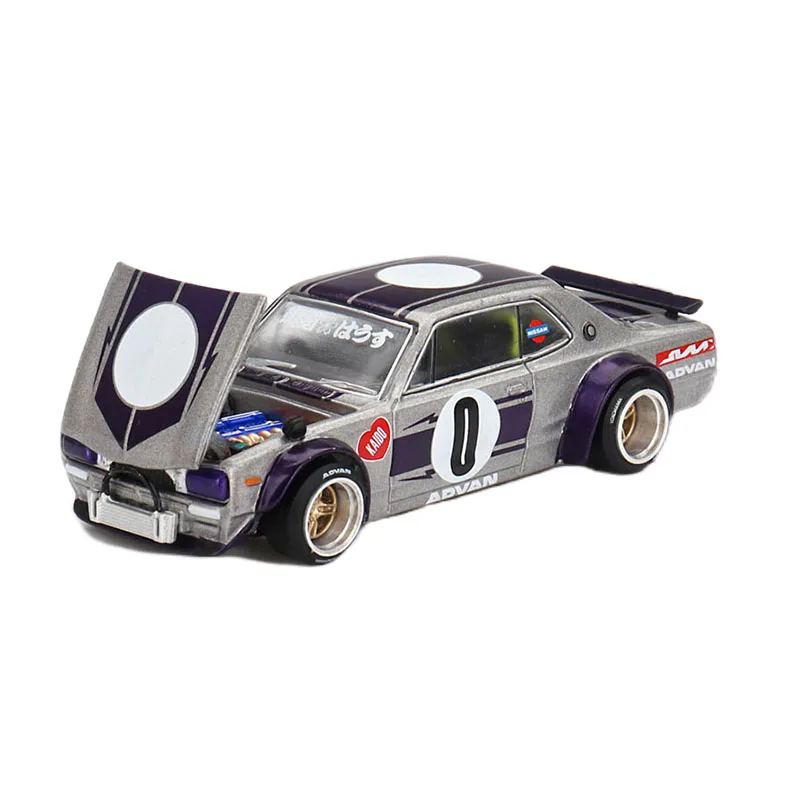Kaido casa diecast 1/64 escala minigt liga modelo carros minigt gtr kpgc10 jogar veículos brinquedos para meninos presente caixa original