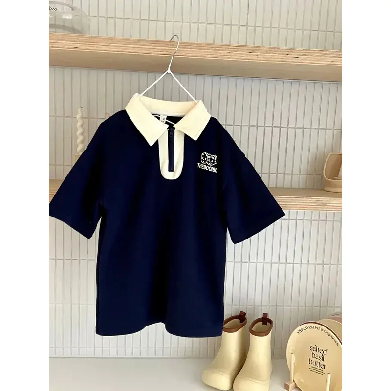 Sweat-shirt à revers à manches longues pour garçons et filles, tenues réglables Brother, robe en coton trempé, survêtement pour enfants, enfants, bébé, printemps, 2024