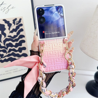 Geometry Solid Color Gradient Phone Case For XiaoMi Mix Flip Scarf Bracelet Protection Shell Protective Back Cover