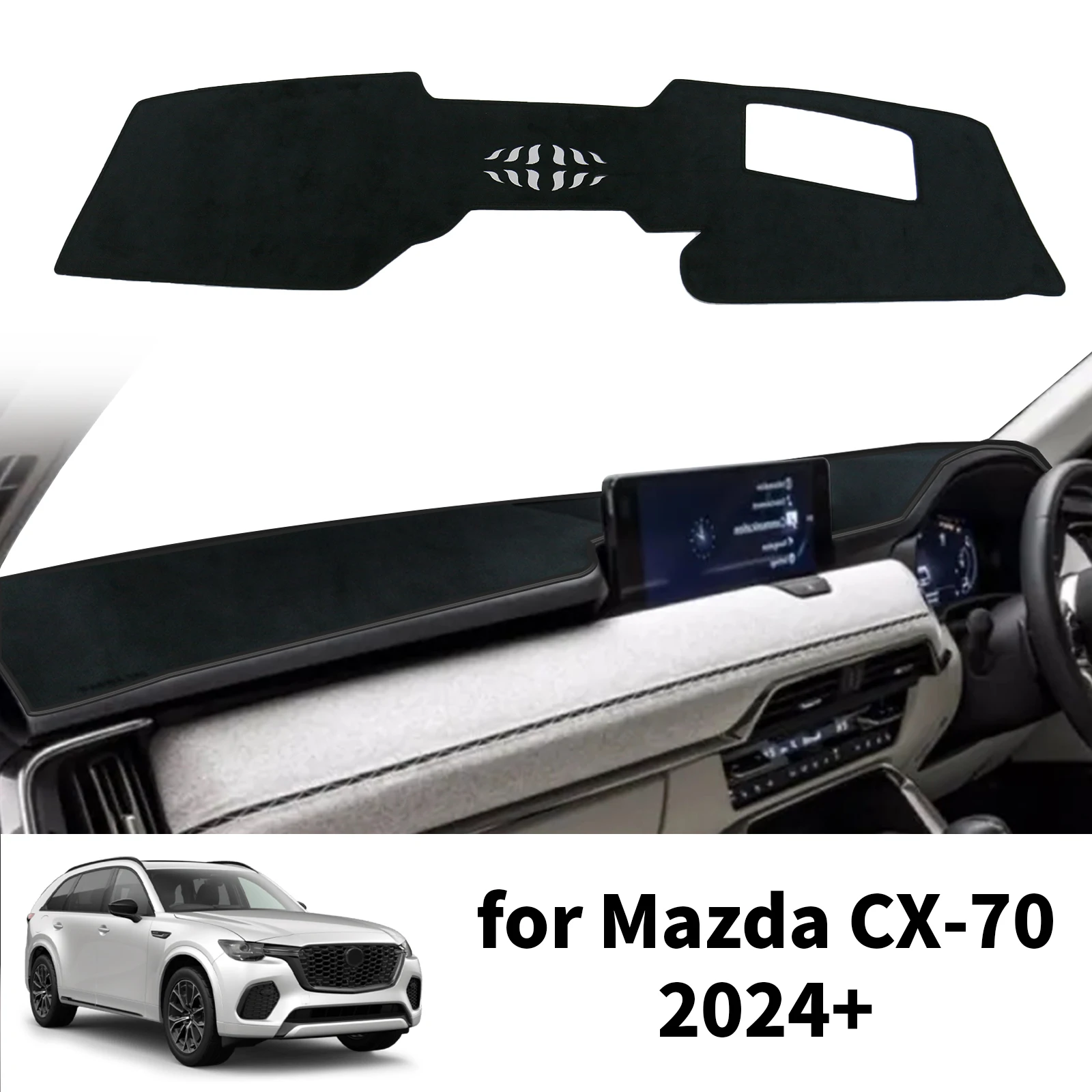 

Car Dashboard Mat Fit for Mazda CX-70 2024 2025 2026 Dash Mat Dashmat Accessories Sunshade Protective Carpet