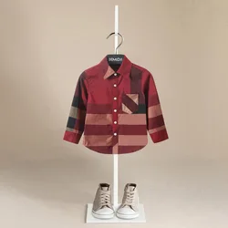 High Quality New Spring Thin Shirts Baby Boys Long Sleeve Striped Print Shirts Kids Tops Tees Shirts Casual Blouse Kids Clothing