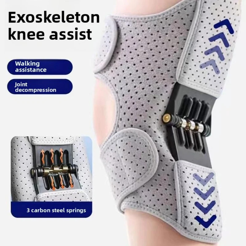 New Powerful Rebound Springs Knee Assistive Device Non-Slip Breathable Booster Adjustable Spring Stabilizer Brace Joint Support