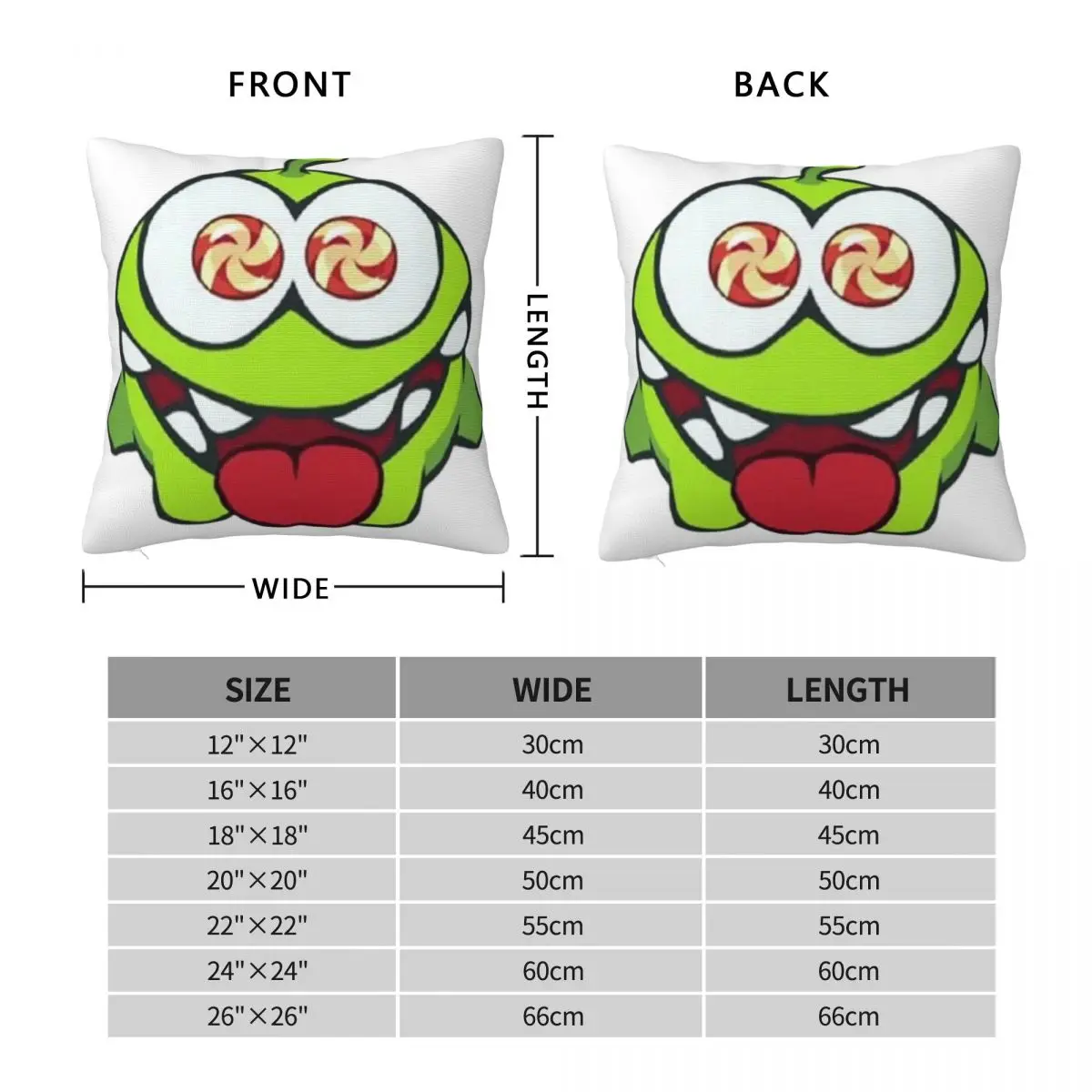 Om Yum Cut The Rope Square Pillowcase Polyester Linen Velvet Printed Zip Decor Sofa Cushion Cover