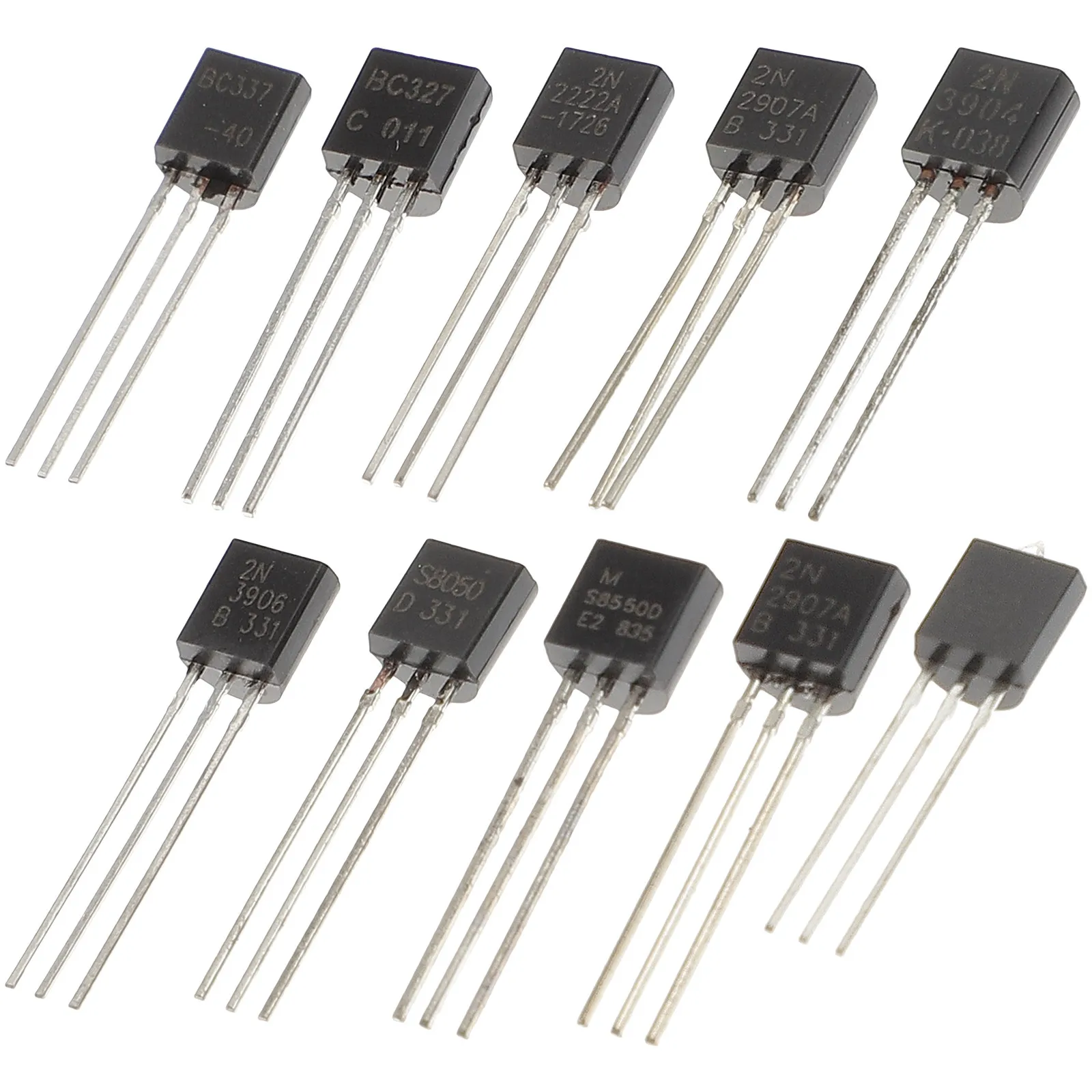200Pcs Transistor Kit Assortment Silicon Germanium Triode Components for Amplifier DIY Repair High Dielectric Strength Fast