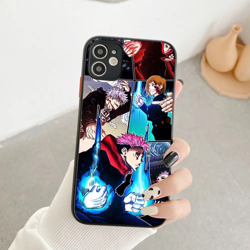 Jujutsu Kaisen Anime for iPhone 14 11 12 13 Mini Pro Max 8 7 Plus X XR XS MAX Translucent Matte Cover