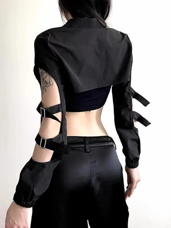 Loween Performance Cosplay Outfit k Subcultura Cool Hollow out irt Jaet para exposições de anime
