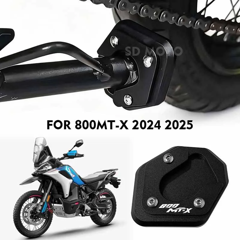 Para cfmoto 800mt-x 800 mt x 800mtx 2024 2025 motocicleta kickstand pé suporte lateral extensão ampliador placa almofada peças acessórios