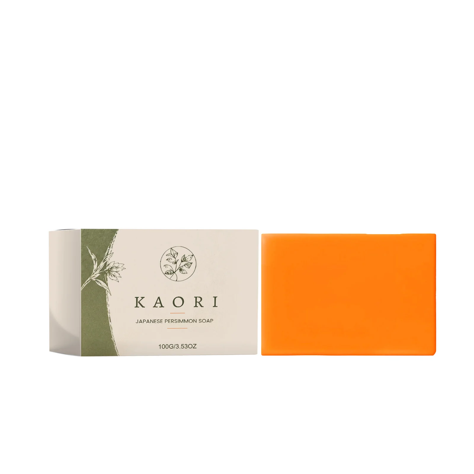 100g Persimmon Soap Bar Deep Cleansing Oil Control Whitening Brightening Skin Body Odor Removal Improve Rough Dry Skin Bath Soap