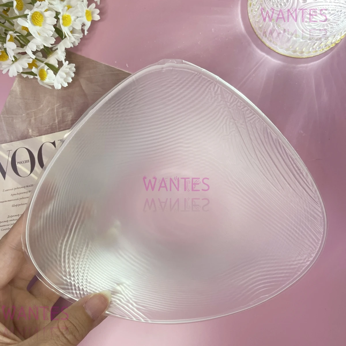 1pc Transparent Silicone Breast Pads, Hot Spring Silicone Prosthetic Breast, Swimming Special Fake Breast, Sports Swimsuit Chest