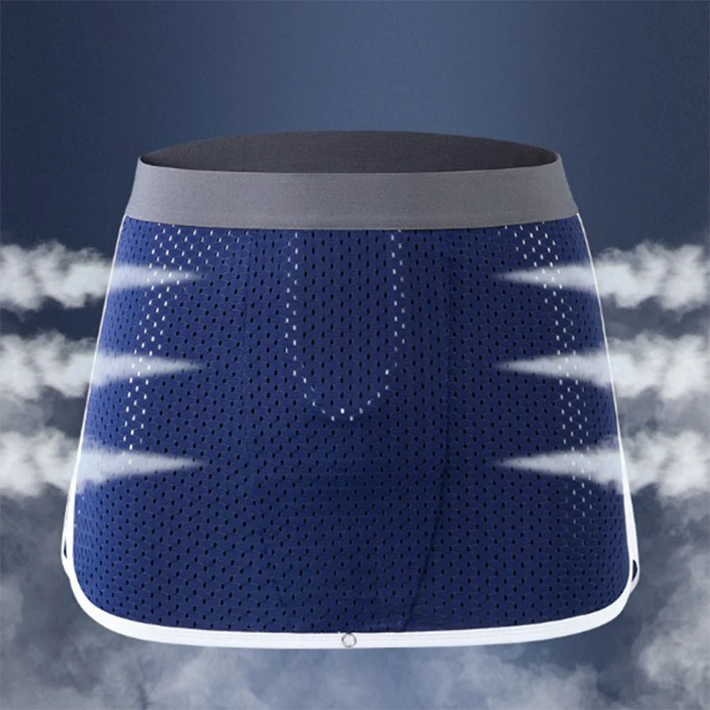 U-shaped Skirt Boxer Shorts Men Sexy Underwear Dress Open Crotch Teenage Breathable Underpants Boxers Button Adjust Bulge Pouch