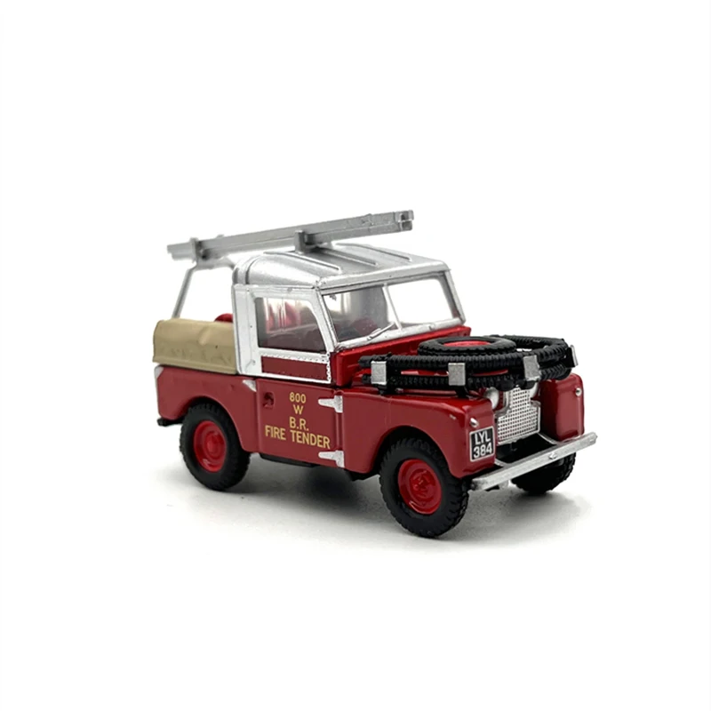 1:76 Scale Diecast Alloy Land Rover 88 Fire Fighting Vehicle Model Classic Adult Collection Toys Souvenir Gifts Static Display