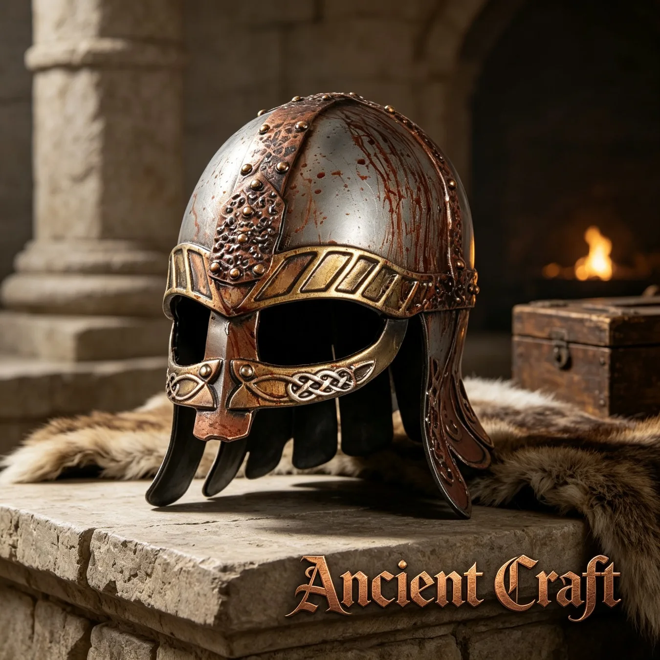 Retro Medieval Viking Helmet Renaissance Headpiece Role-playing Stage Performance Party Costume
