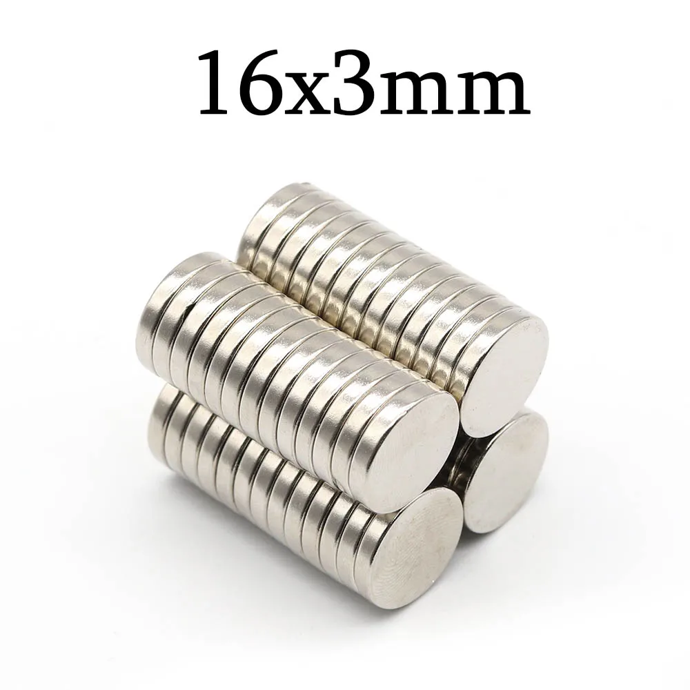 

16mmx3mm Super Strong Round Neodymium Magnet Powerful Magnets N35 small Permanent Magnetic NdfeB Refrigerator Magnet 16x3