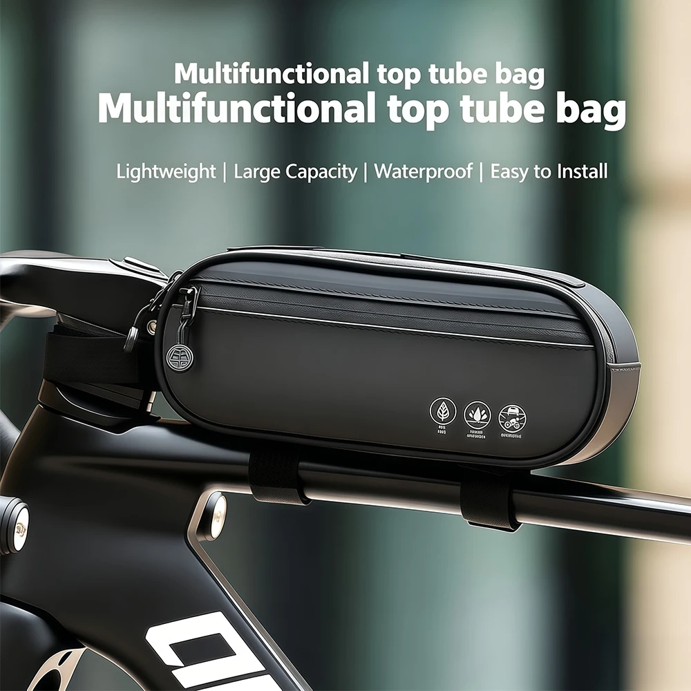 

1Pcs Bike Handlebar Bag Waterproof Bike Crossbar Front Bag Bicycle Basket Frame Bags Road Mountain Bicycle Cycling Travel Hiking