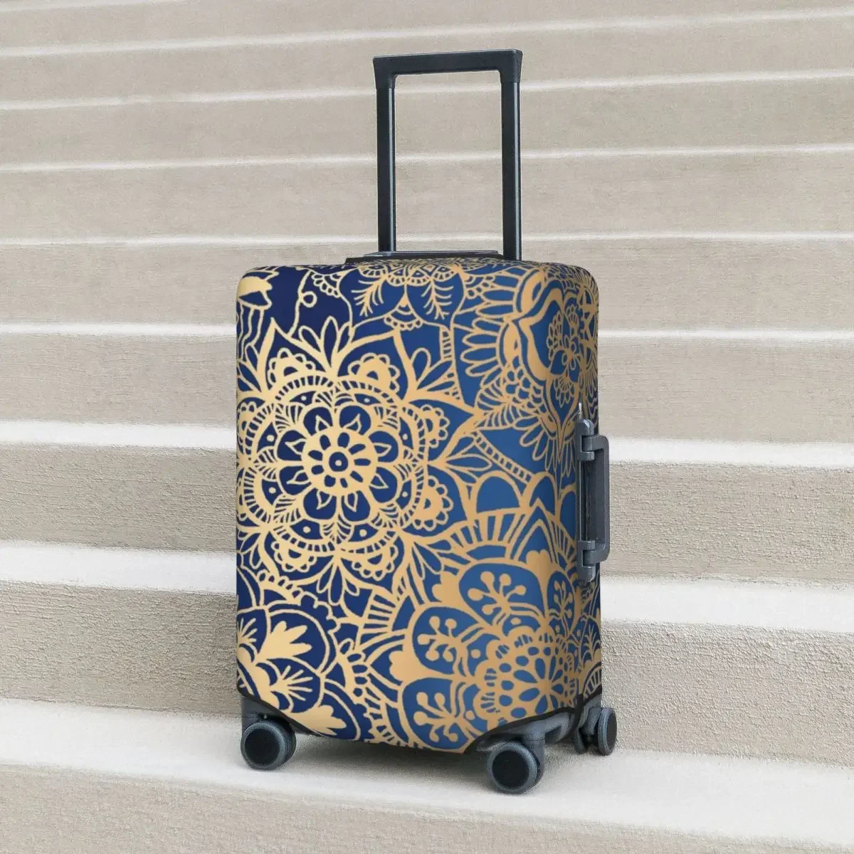 Mandala Suitcase Cover Floral Mystery Cruise Trip Flight Fun Luggage Supplies Protection