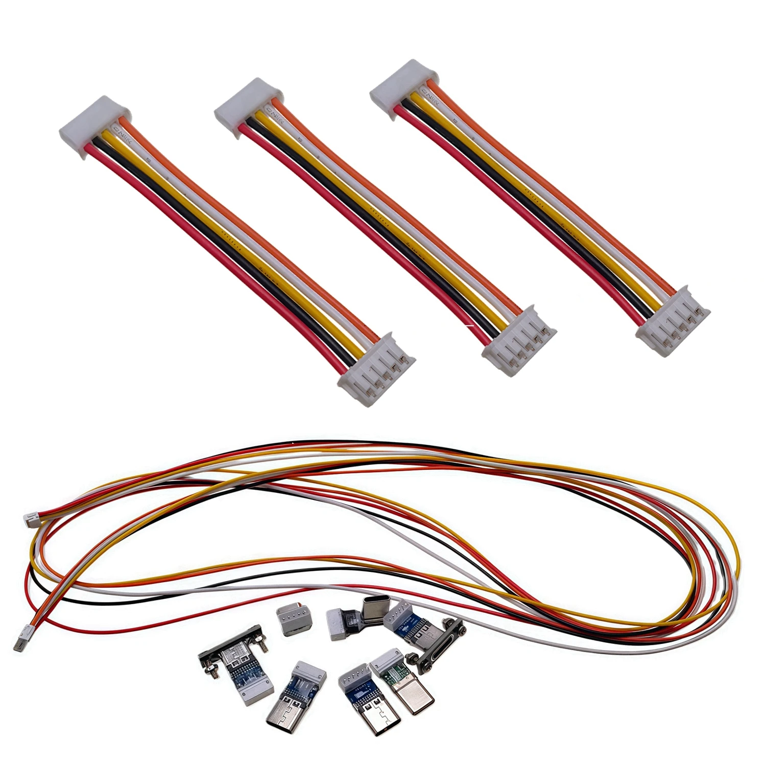 2PCS Type-c male to female amd male to male Can be delivered to any configuration ZH1.5 5/pin 0.1M0.2m/0.3M/1M long 28AWG cable