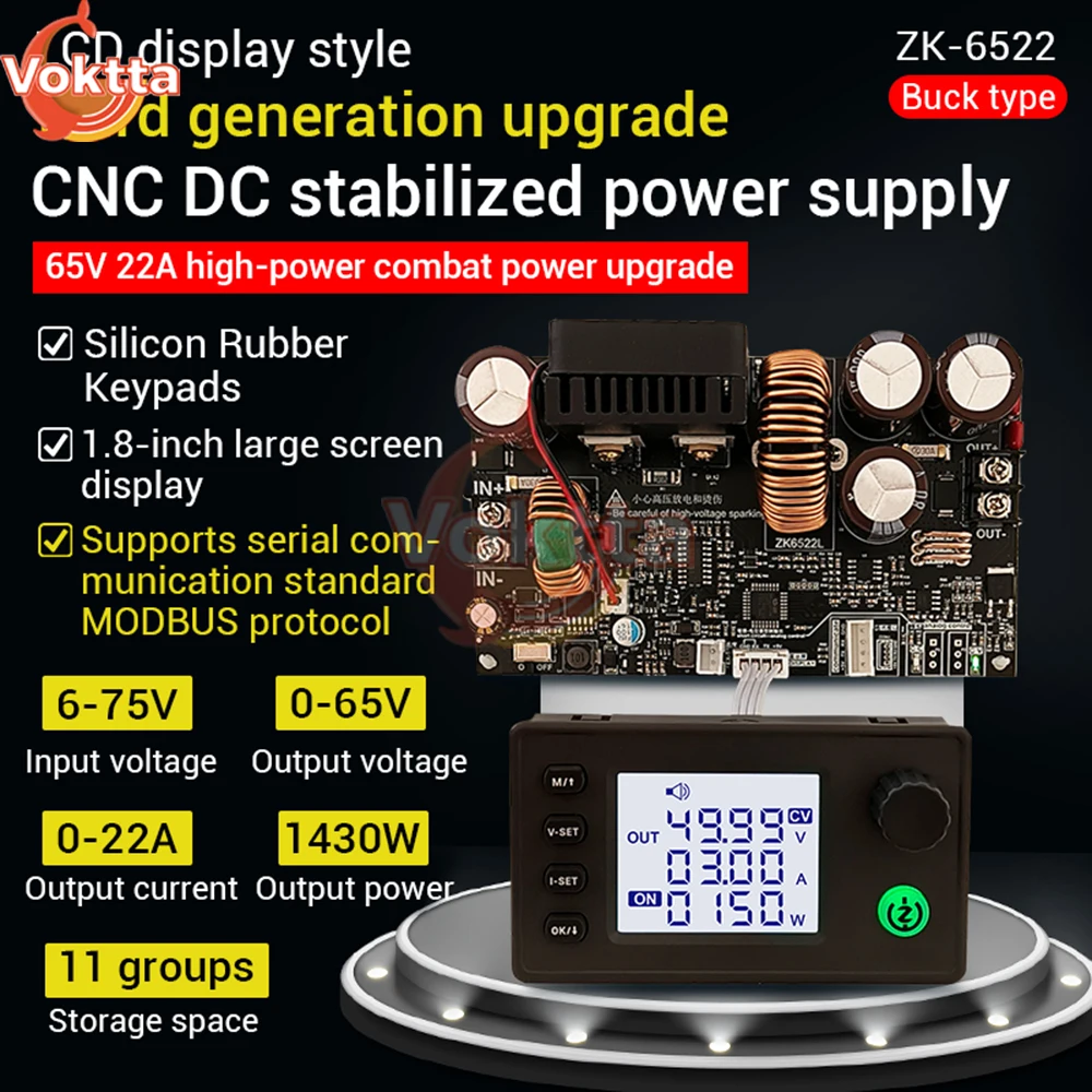 DC 6-75V 22A 1400W moduł obniżający Regulator regulowane napięcie CNC stałe napięcie moduł przetwornica prądu stałego