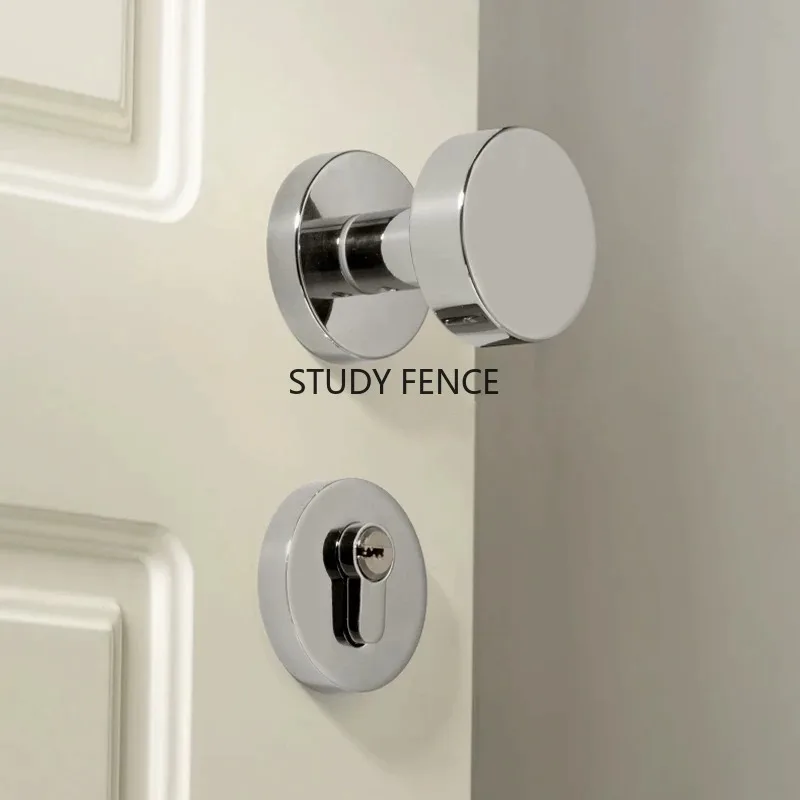 

Комплект бесшумных дверных замков из цинкового сплава для спальни, подходит для установки на новые двери, внутренний раздельный замок с ключом