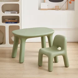 Nordic Ins tavolo e sedia per l'apprendimento dei bambini Designer Kindergarten Baby piccola panca casa tavolo e sedia in plastica creativa