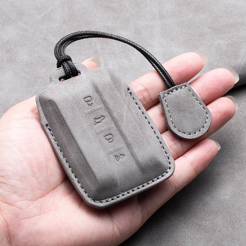 Leather Car Smart Remote Key Case Cover Shell Key Bag For Great Wall GWM WEY TANK 300 500 Tank300 Tank500 Keychain Accessories