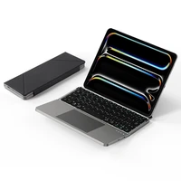 2 en 1 teclado Bluetooth plegable tableta portátil teclado táctil externo Funda de cuero soporte portátil