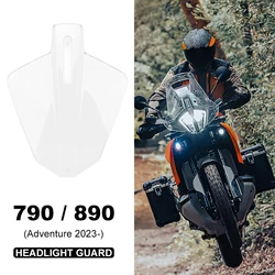 New Motorcycle Headlight Guard Cover Front Light Transparent Protective Cover For 790 Adventure ADV 890 ADVENTURE 2023 2024