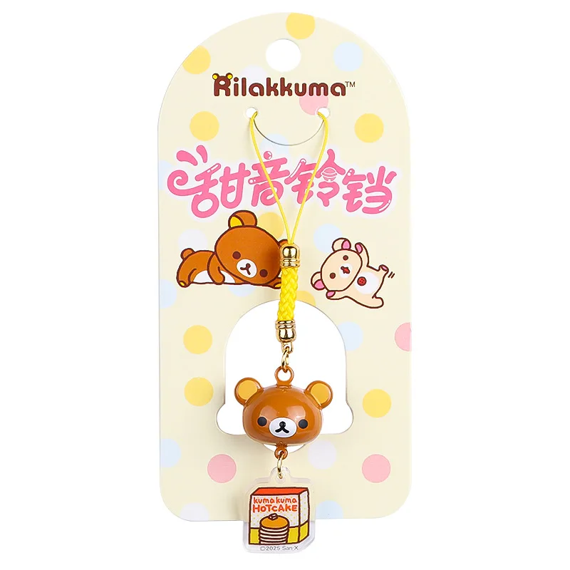 New Rilakkuma mobile phone lanyard creative new couple key chain high color value student pen bag earphone exquisite pendant view 5