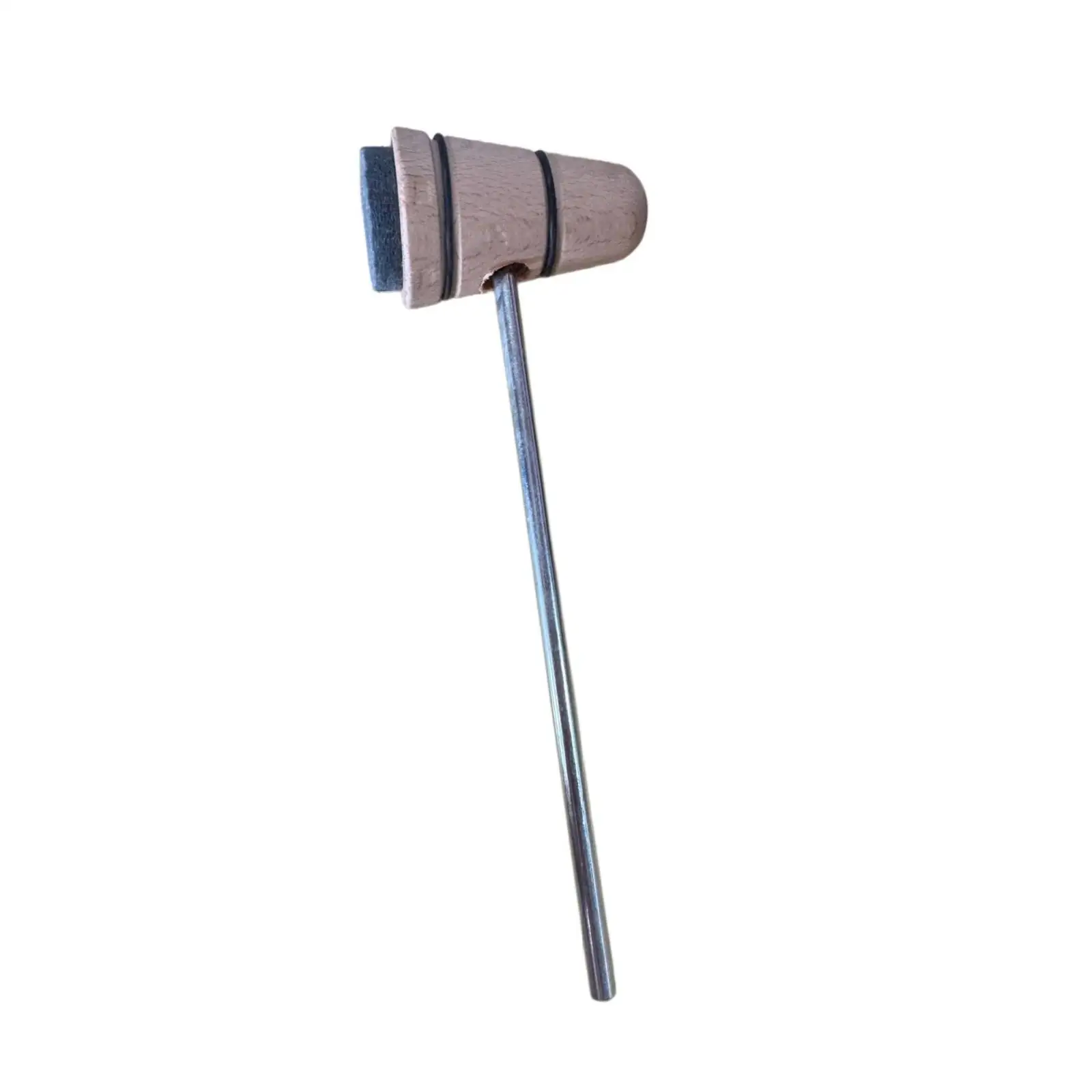 Wooden Bass Drum Beater for Pedal Direct Drive Drum Kit Accessory with Metal Shaft for Live Performance