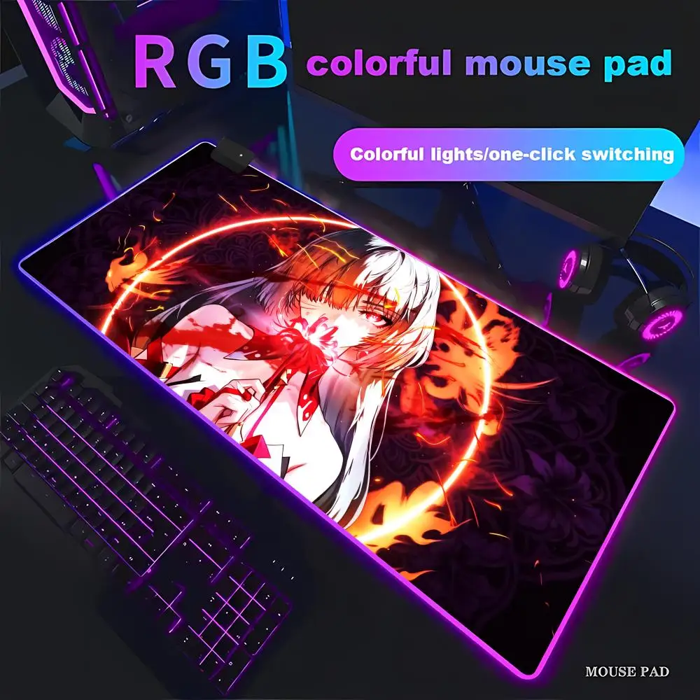 

Игровой коврик для мыши HYBXAXC Wuthering Waves Phrolova, большой, нескользящий, красивый, RGB, для ноутбука и ПК