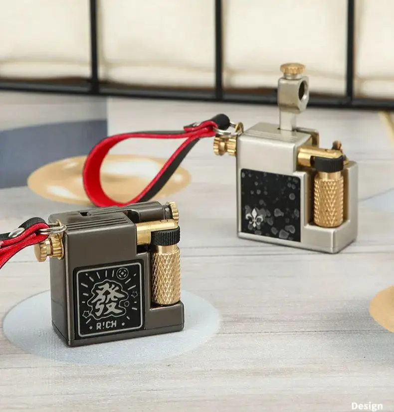 CHIEF Mini Portable Gasoline Lighter - Unique Creative Design, Rare Collectible Keychain for Outdoor Camping Collectors Gift