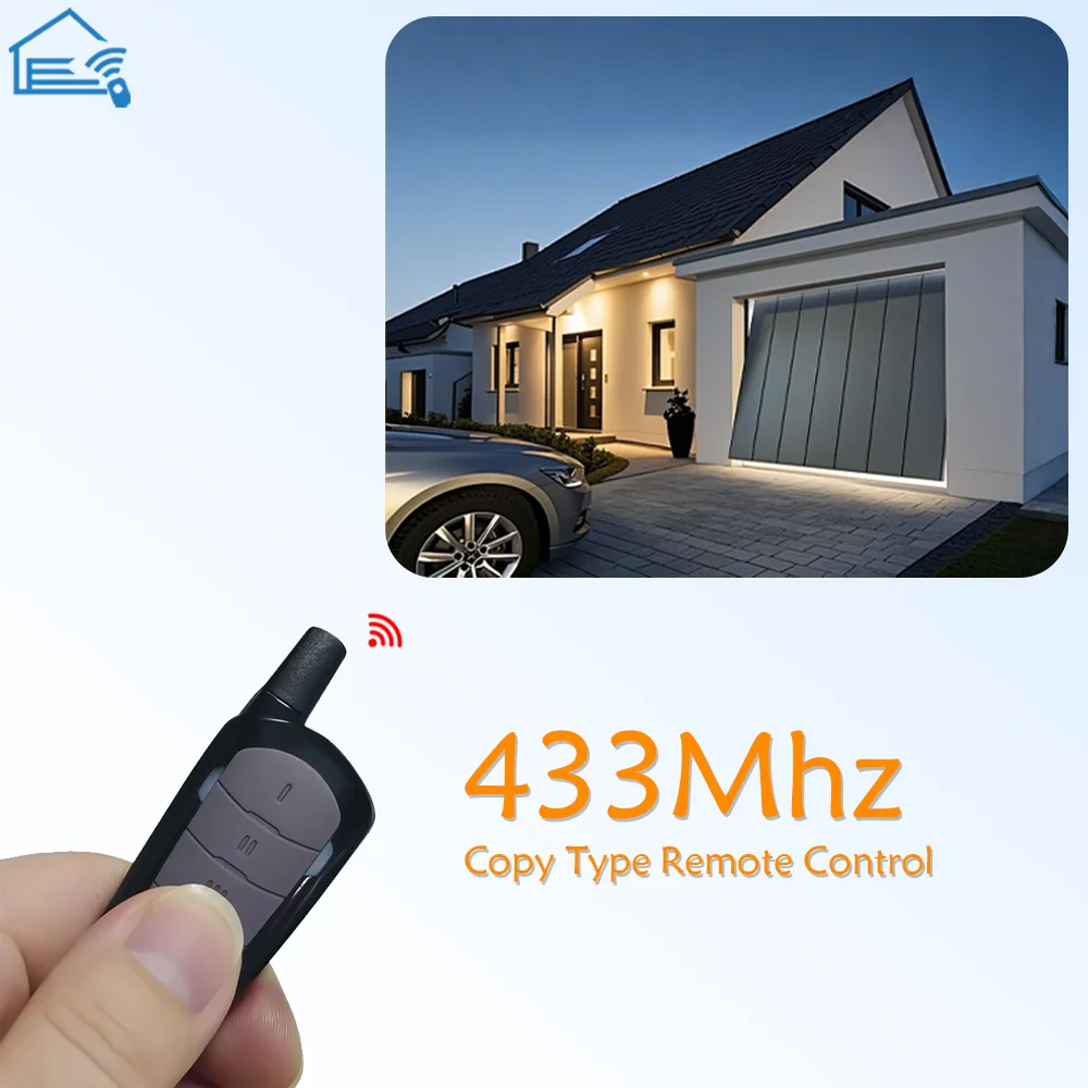Garage Remote Control Duplicator 433mhz Gate Door Commands Opener 433 mhz Electric Rolling Code Clone Access Portal Fixed Cod