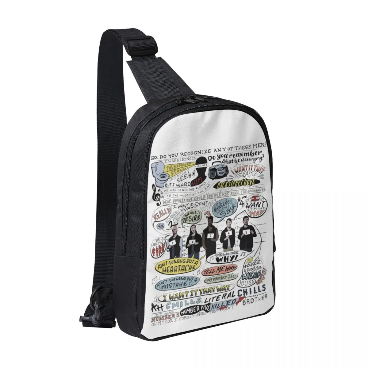 

I Want It That Way B99 Colorized Chest Bag Men Sling Crossbody Backpack Chest Bag Travel Hiking Daypack Shoulder Bag