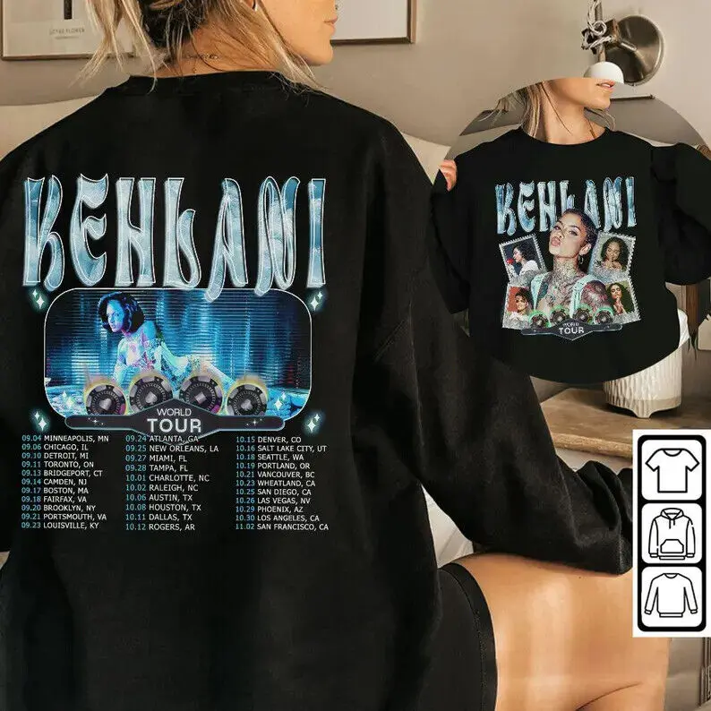 Kehlani Retro 90s 2 Sides T-Shirt, Crash World Tour Gift 2 Side Unisex Shirt