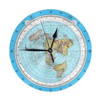 Gleason S New Standard Map Of The World (Restored Version 2023) Wall Clock Room Decoration Clock Must-have Ornament Round